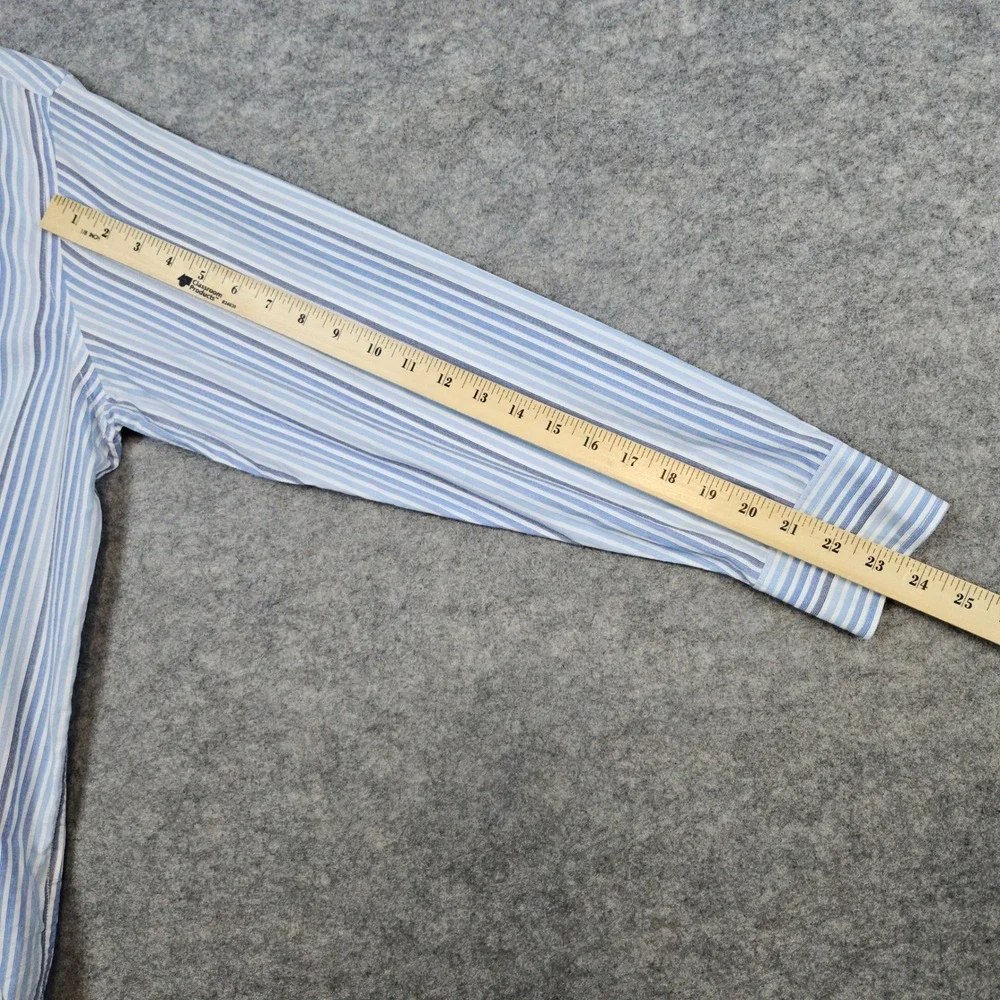 Banana Republic Men's Size S Dress Shirt Blue‎ Striped Long Sleeve 100% Cotton